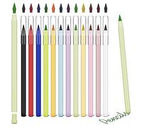 AUAUY 12 Lápices Eternos, Reutilizables, con 12 Colores Extra Recambio A