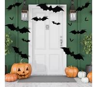 AUAUY 120 Pegatinas de Murciélagos para Halloween - Decoración de Ventanas Doble Cara Reutilizable