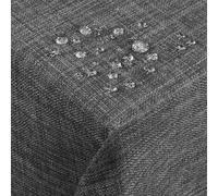 AUAUY 140x200cm Gris Rectangular Mantel Mesa, Faldillas Mesa Camilla Lavable de Lino SintéTico, Resistente al Agua, al Aceite y a Las Arrugas Falda Mesa Camilla para Cocina, Comedor, Fiestas