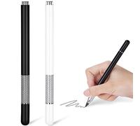 AUAUY 2 lápices de metal sin tinta, lápiz infinito, bolígrafo reutilizable, lápiz de punta reemplazable, bolígrafo de aluminio sin tinta para escribir y dibujar, suministros para estudiantes