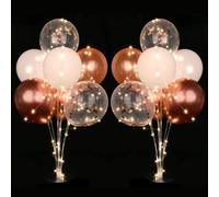 AUAUY 2Pz Soporte para Globos, Reutilizable, con 18 Globos y 2 Luces #2