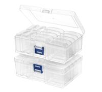 AUAUY 30PCS Caja Organizadora, Cajas Almacenaje Plastico Pequeñas con Tapa Cajitas Organizadoras, Recipientes de PláStico Transparente para Guardar Manualidades, Cuentas, Botones, Semillas y Joyas