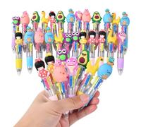 AUAUY 32PCS Mini Bolígrafos de Multicolor, 4 en 1 Bolígrafo Animales, Juego de BolíGrafos de 4 Colores, Multicolor BolíGrafos RetráCtiles, Boligrafos de Colores para Regalos CumpleañOs, Colegio