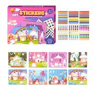 AUAUY 4 Piezas Pegatinas de Mosaicos Manualidad, Unicornio+Princesa Pintura Mosaicos Infantiles, DIY Mosaico Pegatinas Creativo, Kit de Mosaico Adhesivo, Kit de Manualidades para NiñOs de 3 A 8 AñOs