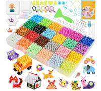 AUAUY 6800PCS Abalorios Cuentas de Agua, 24 Colores Magic beads Recambio con Recambio de Mágicas No TóXicas Bolas Magic beads Recambios Colores para NiñOs Regalo Principiante