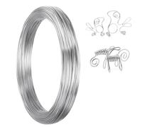 AUAUY Alambre de aluminio de calibre 18 para manualidades, alambre flexible de 1 mm y 165 pies para manualidades, fabricación de joyas, fabricación de coronas y esculpir
