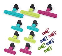 AUAUY Clip para Bolsas de Alimentos, 9Pz Grande+Pequeño Multipropósito Clip de Sellado y 6 Clips de Alambre, Clip de Bolsa Clip de para Alimentos Son Adecuados para Cocina, Oficina, Armario
