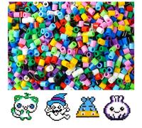 AUAUY Cuentas Planchar Hama Beads 1100Pzs, 10 Colores Cuentas, 10mm