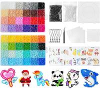 AUAUY Cuentas Planchar Hama Beads 26000Pzs, 48 Colores Cuentas, 2.6mm
