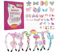 AUAUY Diadema 6PCS Unicornio Diademas para Niñas, Arcoíris, DIY Set para Cumpleaños