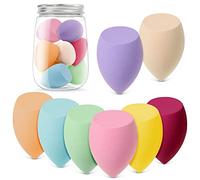 AUAUY Esponja Maquillaje, 8 Piezas Esponjas De Maquillaje Sin Látex, Set de Esponja de Maquillaje Uso Húmedo y Seco, Para Base Líquida, Protector Solar y Crema(Corte de Inglete)