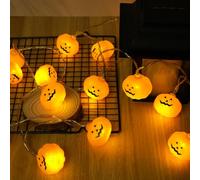 AUAUY Guirnalda Luces Halloween 3M 20LED Calabaz Linter, Funciona Con Pila | Guirnaldas LED Luces Exterior Decoracion Jardin, Artificiales Decorativas, Girnalda Luces Exteriores-Ininterior para Fiesta