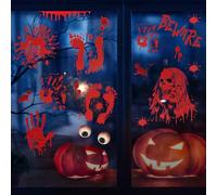 AUAUY Halloween Pegatinas de Ventana, 84PCS Calcomanías para Ventanas, Reutilizables Halloween Stickers de Doble Cara, ElectrostáTicas PVC Adornos Pegatinas para DecoracióN de Ventanas de Vidrio