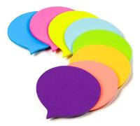 AUAUY Notas Adhesivas con Forma de Burbuja, Pack de 8 Bloc Notas, 30 Hojas por Bloc, 75 mm x 75 mm, Colores para Lista Tareas Pendientes, Notas Libros de Texto y Recordatorios Oficina