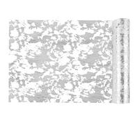 AUAUY Plata Camino de Mesa con LáMina Dorada, 10m*28cm Centros de Mesa Moderno Decoracion, Camino Mesa con Papel de Aluminio MetáLico, Centros Decorativos de Mesa para Fiestas de CumpleañOs, Navidad
