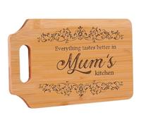 AUAUY Regalo para Mamá, Tabla de Cortar de Bambú Grabada Personalizada, Regalo úNico para El DíA de La Madre para Mamá, Regalo de CumpleañOs de Mamá de Hija Hijo, Tabla de Cortar Hecha A Mano