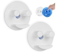 AUAUY Soporte de Esponja para Cara Sonriente,2Piezas de Esponja Paracocina con Instalación de Ventosa, Diseñado para Esponjas Redondas con Sonrisa, Apto para Lavavajillas (Esponjas No Incluidas)