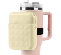 AUAUY Stanley - Bolsa para botella de agua para Stanley Quencher Adventure 100 ml y Stanley Iceflow 50 ml 75 ml bolsa para vaso Stanley con bolsillo con cremallera para mujer (vaca), Crema de silicona