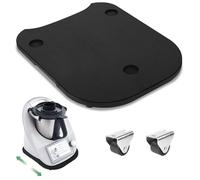 AUAUY Tabla Deslizante para Thermomix TM6 TM5, Tabla Deslizamiento Suave para Thermomix con Ruedas y Alfombrilla, Tabla Bambú Resistente, Protege la Báscula, Accesorio Práctico para Thermomix TM6/TM5