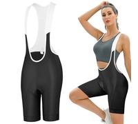 AUAYO Culotte Ciclismo Mujer, Pro Babero Acolchado Pantalones Cortos de Ciclista para Mujer, Ligero Elástico Culote Corto, Culote Corto Bicicleta Mujer, L