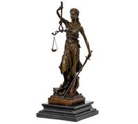 aubaho Escultura Justicia de Bronce Dama de la Justicia Estilo Antiguo Figura - 35cm