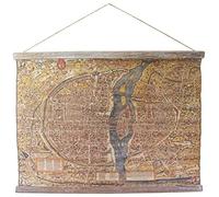 aubaho Mapa histórico 70cm Continente Estilo Antiguo Paris Francia