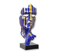 aubaho Máscara de resina "Speak no Evil" - Réplica azul gota diseño retro decoración