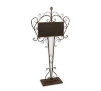 aubaho Una placa de hierro sobre un soporte - Réplica marrón diseño retro decoración