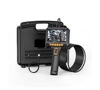 AUBEST Cámara de inspección, Boroscopio de Doble cámara de rotación de 5 Pulgadas y 360 Grados, cámara endoscópica Full HD de 8,5mm y 1080P for inspección de Instrumentos de Motor de Coche(5m)