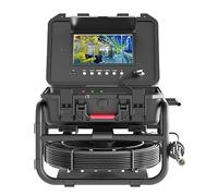 AUBEST Cámara de inspección, Cámara de inspección de tuberías de alcantarillado HD 1080P 9 Pulgadas 16GB DVR Contador de Distancia Endoscopio Soporte 512Hz Autonivelación(30m,7MM Cable)