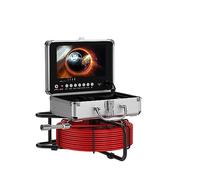 AUBEST Cámara de inspección, Cámara endoscópica de alcantarillado con 9 Pulgadas IPS 16G TF Tarjeta DVR Pantalla de Registro Drenaje Tubería Inspección Boroscopio IP68 17MM Cámara(50m)