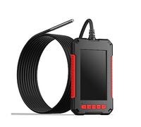 AUBEST Cámara de inspección, Cámara endoscópica HD1080P 4,3 ''Pantalla boroscopio de inspección Industrial for Motor de Coche IP68 Impermeable LED cámara Dual única(10m,3.9MM Single Rigid)