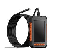 AUBEST Cámara de inspección, Cámara endoscópica HD1080P 4,3 ''Pantalla boroscopio de inspección Industrial for Motor de Coche IP68 Impermeable LED cámara Dual única(5m,8.0MM Single Rigid)