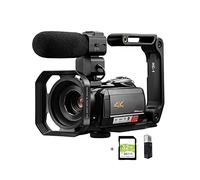 AUBEST Cámara de Video, Video Camera 4K Professional For Vlog Recording Live Streaming, AC5 12X Optical Zoom Full HD Blogger Camcorder Vlog Cameras