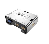 AUBEST Conmutador de vídeo, Conmutador KVM VGA a VGA 2x1 1080P 60Hz(Blauw)