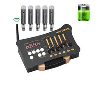 AUBEST Controlador DMX, Controlador DMX for Luces de Discoteca, 1 Unidad, Controlador DMX512 + Receptor de Carga, combinación de Luces de Escenario for DJ y Fiestas.(1 and 5)