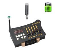 AUBEST Controlador DMX, Controlador DMX for Luces de Discoteca, 1 Unidad, Controlador DMX512 + Receptor de Carga, combinación de Luces de Escenario for DJ y Fiestas.(1 and 1)