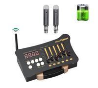 AUBEST Controlador DMX, Controlador DMX for Luces de Discoteca, 1 Unidad, Controlador DMX512 + Receptor de Carga, combinación de Luces de Escenario for DJ y Fiestas.(1 and 2)