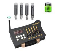 AUBEST Controlador DMX, Controlador DMX for Luces de Discoteca, 1 Unidad, Controlador DMX512 + Receptor de Carga, combinación de Luces de Escenario for DJ y Fiestas.(1 and 4)