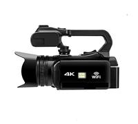 AUBEST Videocámara con cámara de vídeo Cámara de transmisión en Vivo de 64MP Videocámara Digital 4K Cámara Web 18X Pantalla táctil giratoria Grabadora de Video Vlog Zoom 18X(128GB SD Card,Standard)