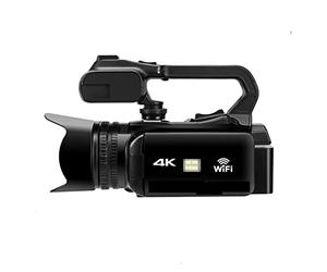 AUBEST Videocámara con cámara de vídeo Cámara de transmisión en Vivo de 64MP Videocámara Digital 4K Cámara Web 18X Pantalla táctil giratoria Grabadora de Video Vlog Zoom 18X(128GB SD Card,Standard)