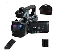 AUBEST Videocámara con cámara de vídeo Cámaras Digitales 18X 64MP 4K for fotografía Profesional Vlog Streaming videocámara grabación de vídeo Webcam Auto Focus(16G SD Card,External Microphone)