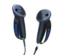 Aubika Recargable Funda de Agarre Controlador para Meta Quest 3, Oculus Quest 3S Accesorios, con 2 Baterías de Repuesto, Protector en VR