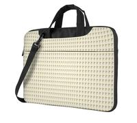 Aubnva Bolsa de trabajo de oficina ligera y versátil con estampado moderno de mediados de siglo, elegante y funcional, para mujer y hombre, Black, 14 inch