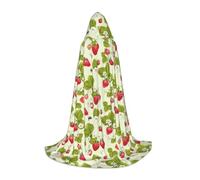 Aubnva Bonita capa unisex con capucha con estampado de fresas, variedad de Halloween, cosplay, carnaval, cómoda y elegante