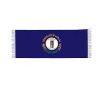 Aubnva Bufanda con flecos con estampado de bandera del estado de Kentucky para mujer, chal cálido para otoño e invierno, accesorio de regalo de boda