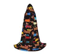 Aubnva I Love My Dog Dachshunds - Capa unisex con capucha para Halloween, cosplay, carnaval, cómoda y elegante