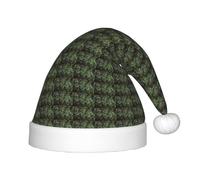 Aubnva Sombrero de Navidad con estampado de pavo real fresco para niños, gorro de Navidad, accesorio festivo de Año Nuevo