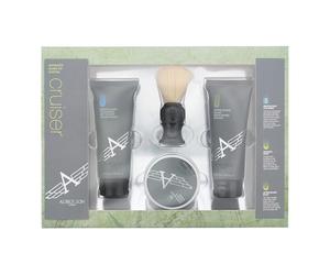Aubusson Paris Cruiser 4 Piece Gift Set: Aftershave Balm 100ml - Cleanser 100ml - Soap 60g - Brush