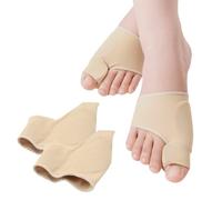 AUCANNIO 2 calcetines Hallux Valgus, corrector de juanetes de silicona con almohadillas de gel, almohadilla de gel para alivio de juanetes, corrector de hallux valgus para hombres y mujeres (M)